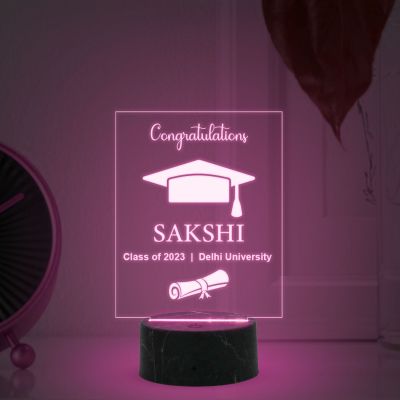 Customized Name Night Lamp with Multicolored Light Graduation Gift for Daughter, Son, Nursing Students
